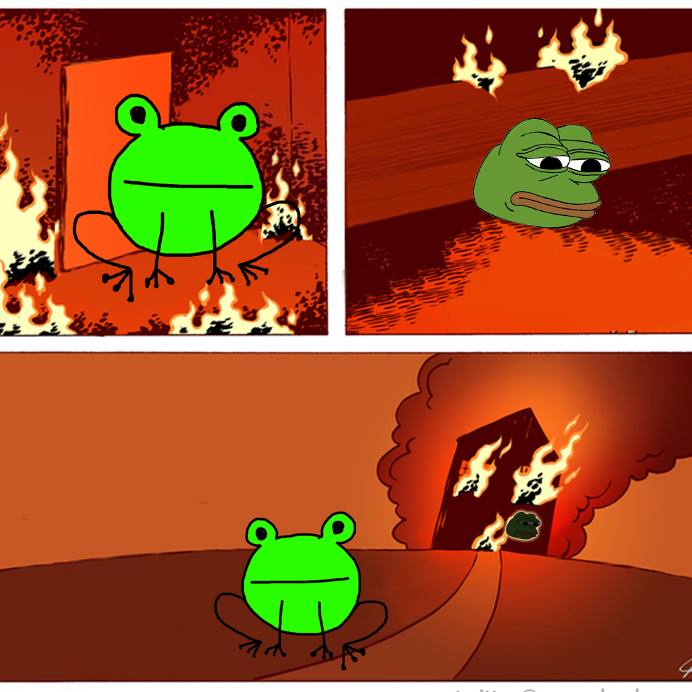 ROG memecoin meme artwork 23 - rog frog cryptocurrency community art